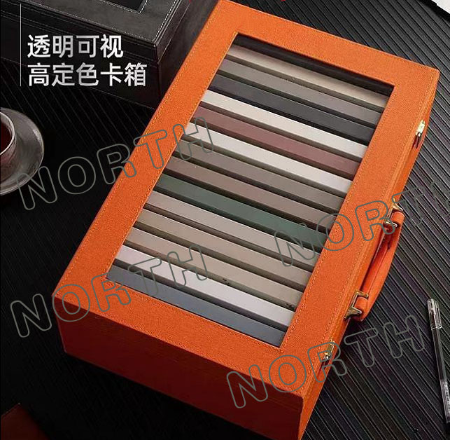 合页五金透明亚克力面色卡箱